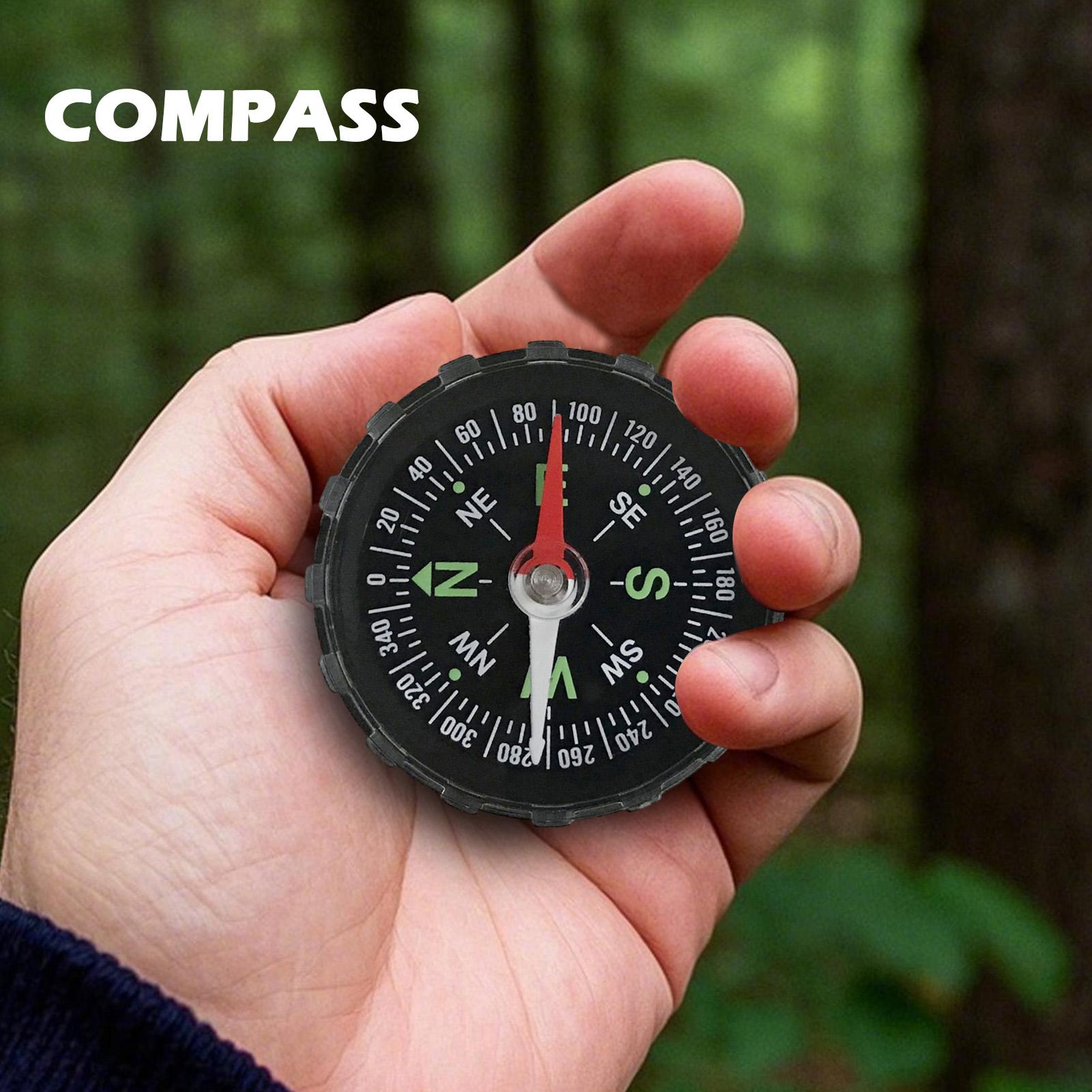Compass Lensatic - เข็มทิศเดินป่ากันน้ำอเนกประสงค์ เข็มทิศเลนส์สำหรับการนำทางและการมองหาทิศทาง เหมาะสำหรับการเอาชีวิตรอด การเดินป่า การปีนเขา